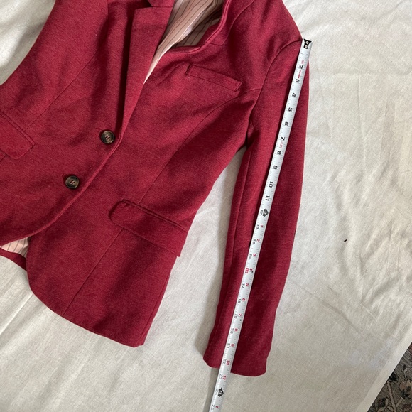 H&M elbow patch red blazer - Picture 8 of 9